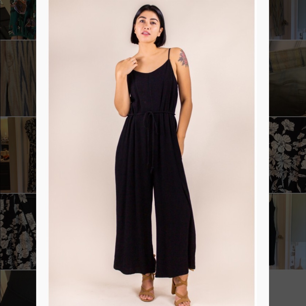 Boutique Black linen jumpsuit